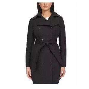 CK - Calvin Klein Ladies Trench Coat, Black, Size XL, NWT